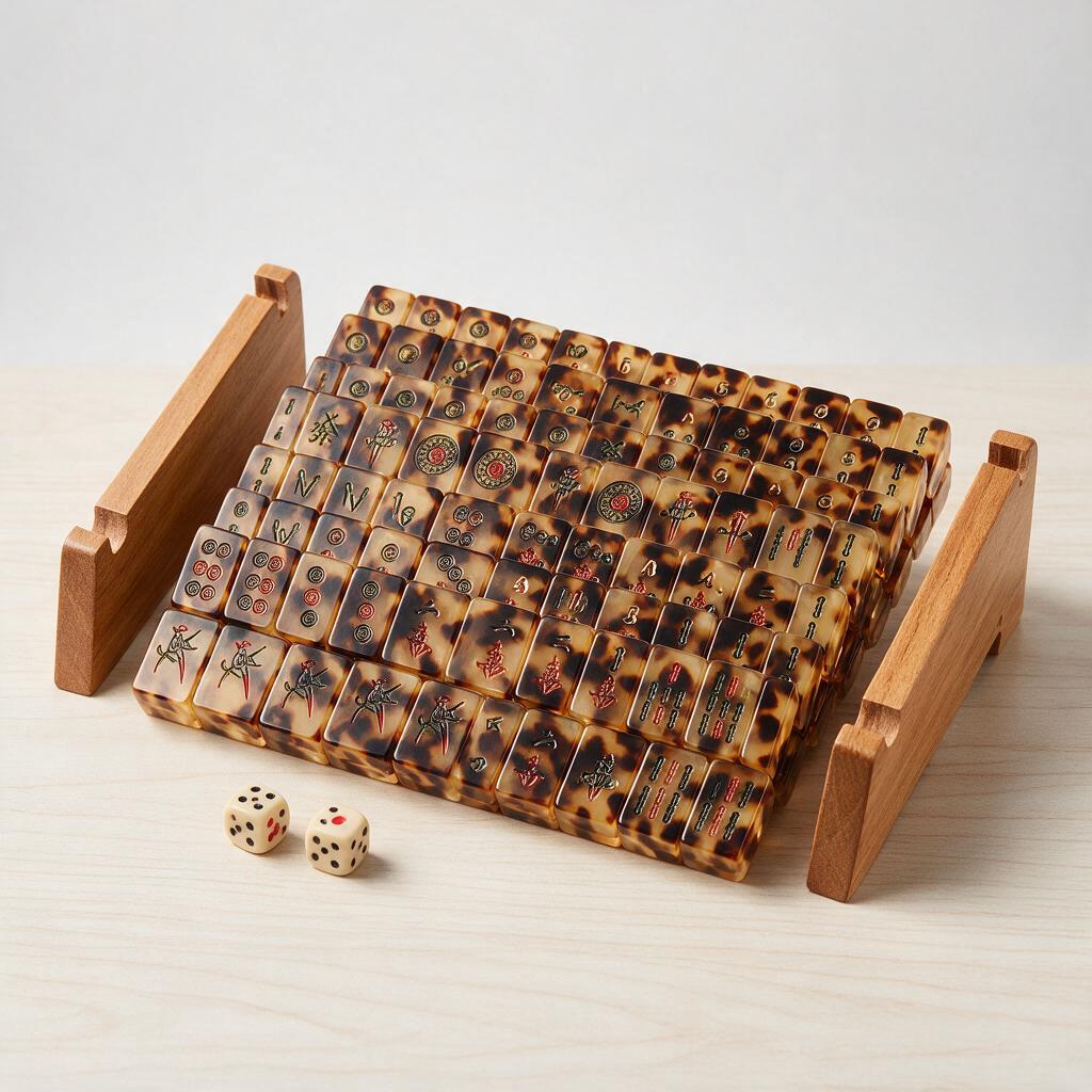 2026 Hot Selling Engraved Acrylic American Mahjong Tile Set Turtle Pattern Joy Series Table Game Gift Casino Adult Entertainment