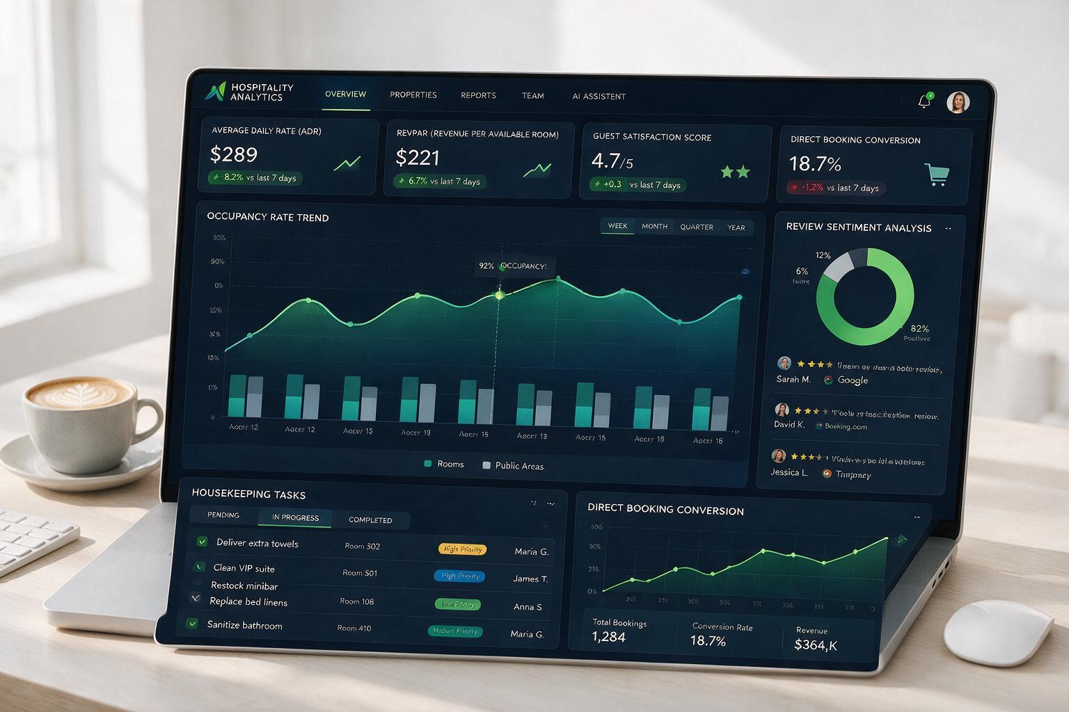 Hospitality operations KPI dashboard