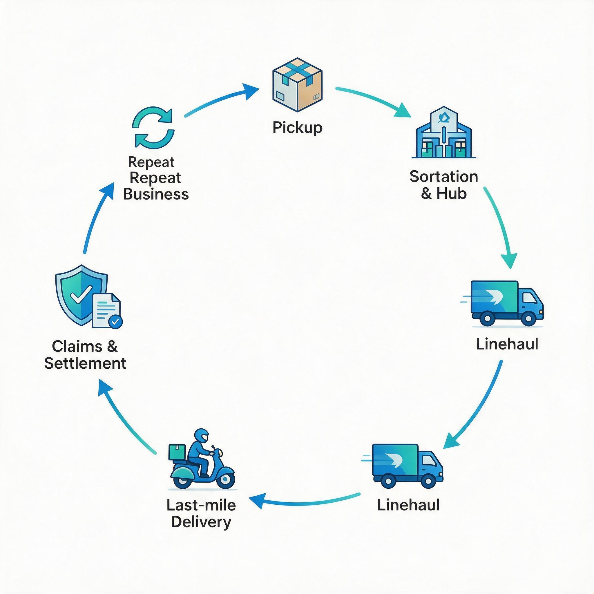 Courier company closed loop